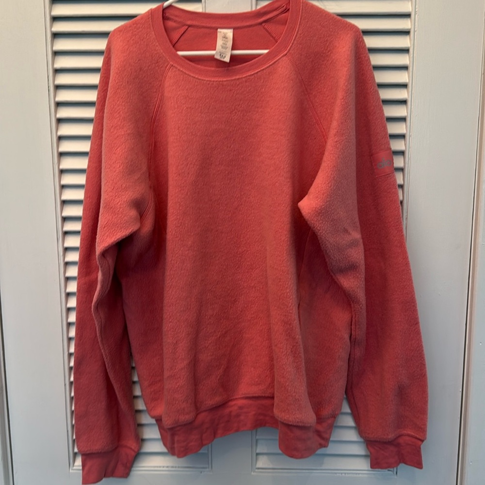 Men's Alo Heathered Pink/Res Super Soft Sweatshirt.  XL